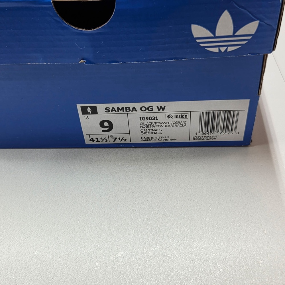 NIB ADIDAS Samba OG Shoes Black Women’s New Size 9 (5462) - Picture 11 of 12
